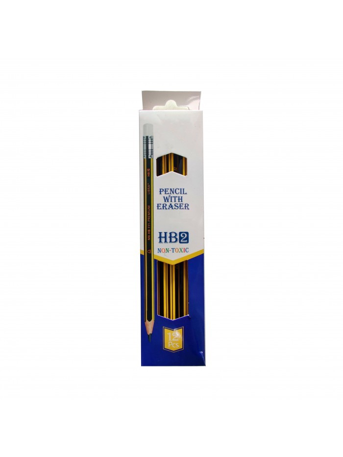 12pcs 18.8cm 2.0mm Hexagonal Grip HB pencils