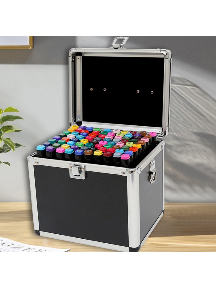 Marker 60/80/120160/200/240 pens box organizer aluminum suitcase marker set