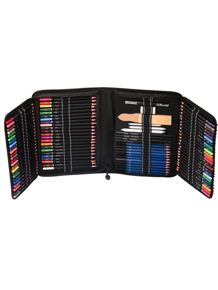 146 pieces Oily colored pencil set professional art brush drawing color lead set