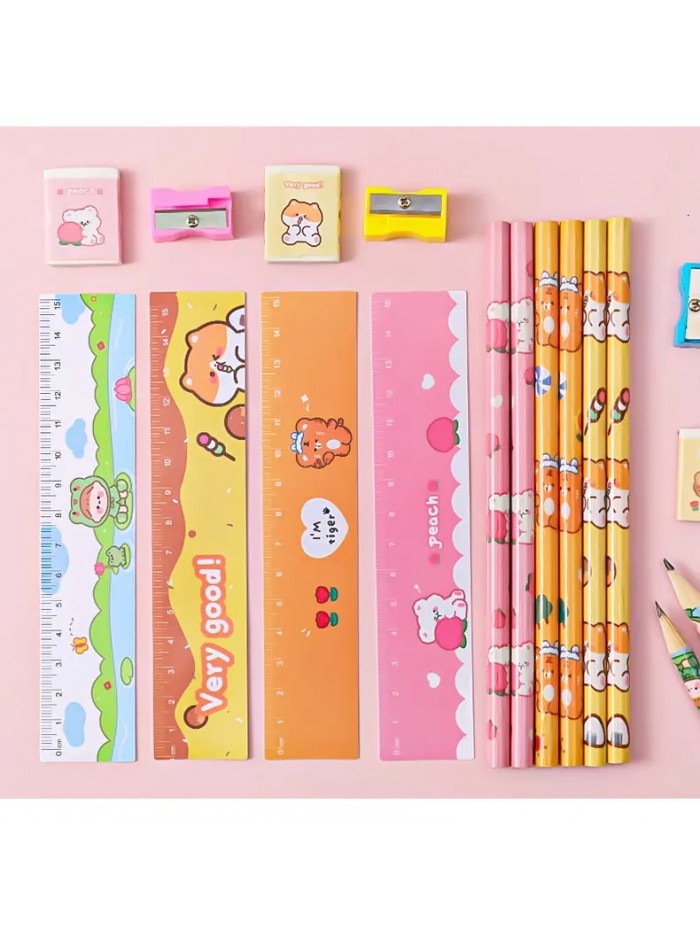 Wholesale 5Pcs Various Styles Cute Animals Styles Kids Stationery Gift Set Pencil Set School Supplies