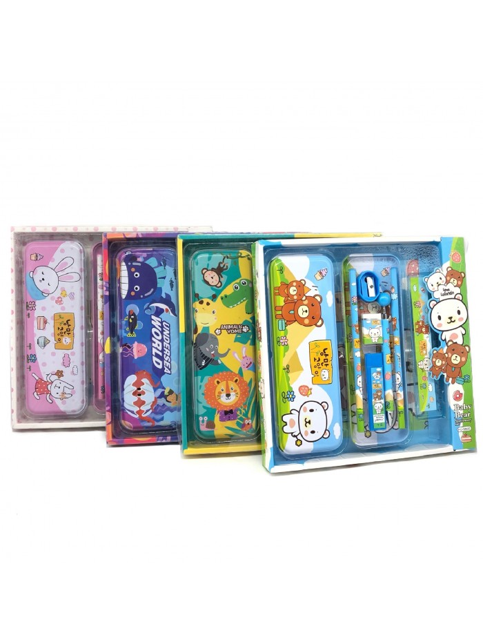 Wholesale Cute Animal 8-Piece School Supplies Back To School Supplies Girl Boy Kids Stationery Gift Set