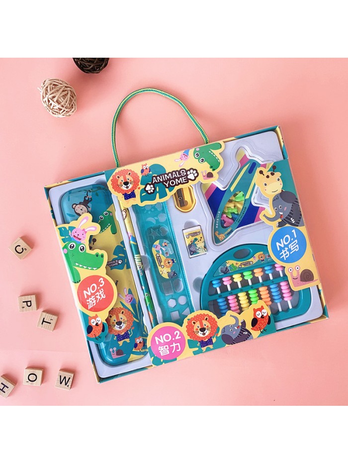 School Stationery Supplies Kids Stationery Gift Set Intellectual Development Mini Abacus Flight Chess Stationery Items