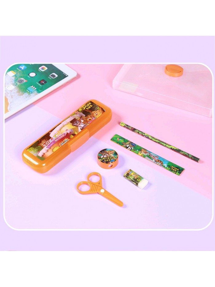 2023 new elementary school students stationery sets school supplies 6-piece PP gift box children's gifts wholesale