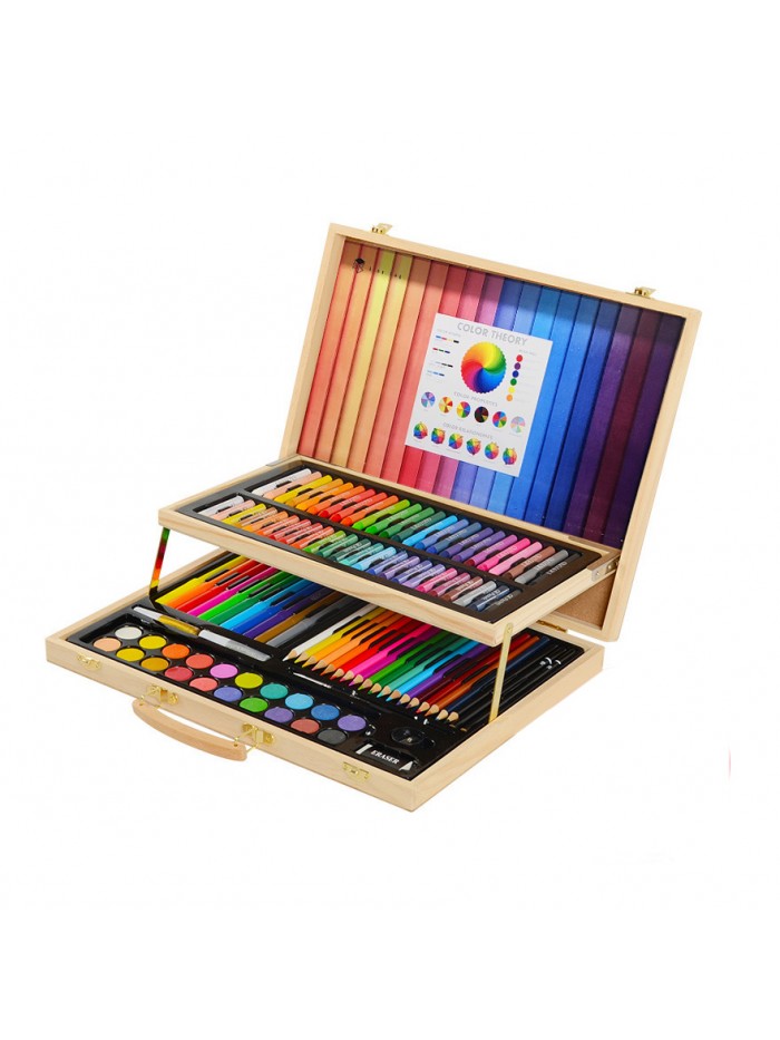 106 PCS Drawing Art Set With Wooden Box