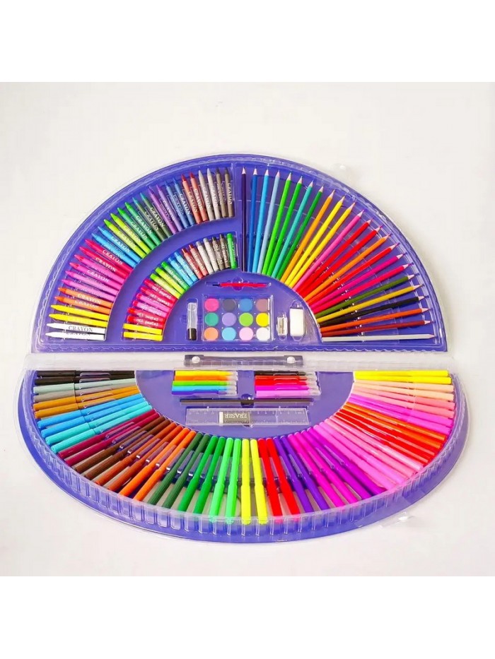 153 pieces of children's painting sets Colored pencils new shape new packaging For Kids