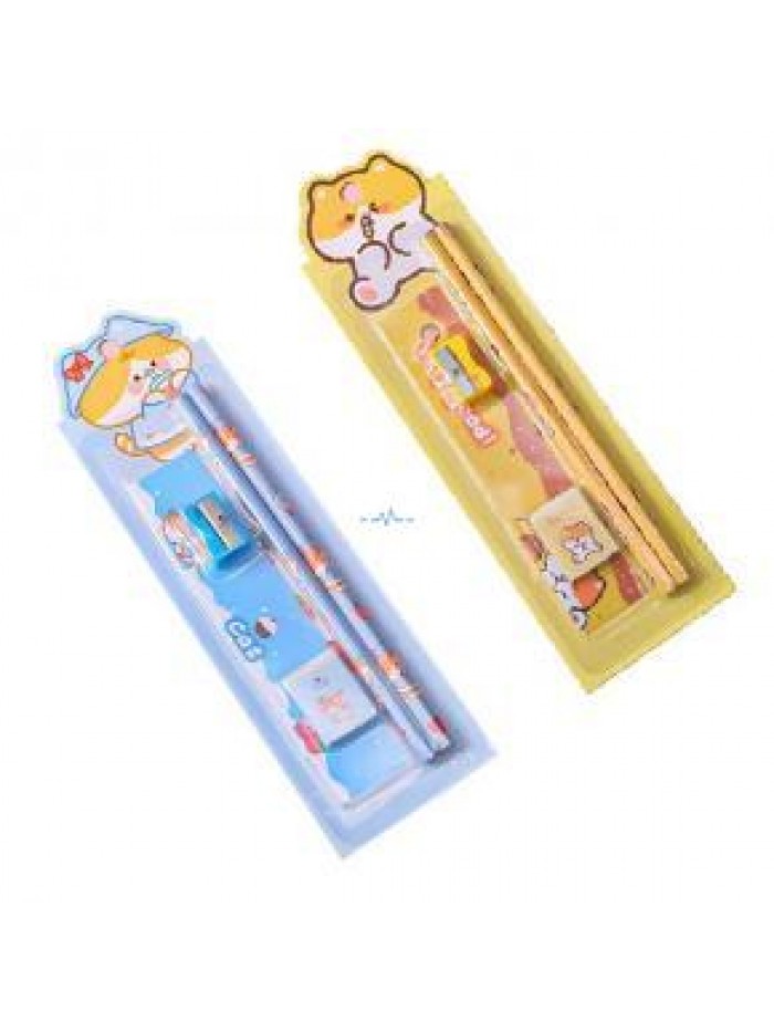 Wholesale 5Pcs Various Styles Cute Animals Styles Kids Stationery Gift Set Pencil Set School Supplies