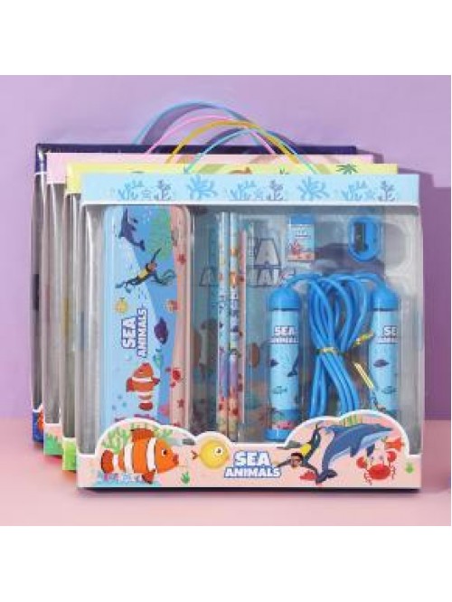 Cartoon stationery set gift box school supplies ro...