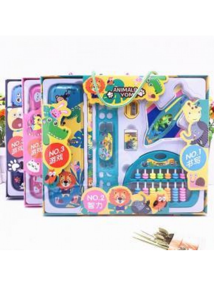 School Stationery Supplies Kids Stationery Gift Set Intellectual Development Mini Abacus Flight Chess Stationery Items