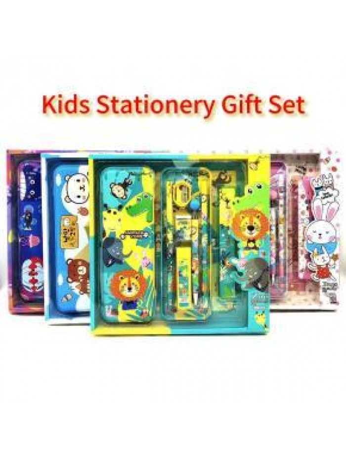 Wholesale Cute Animal 8-Piece School Supplies Back To School Supplies Girl Boy Kids Stationery Gift Set